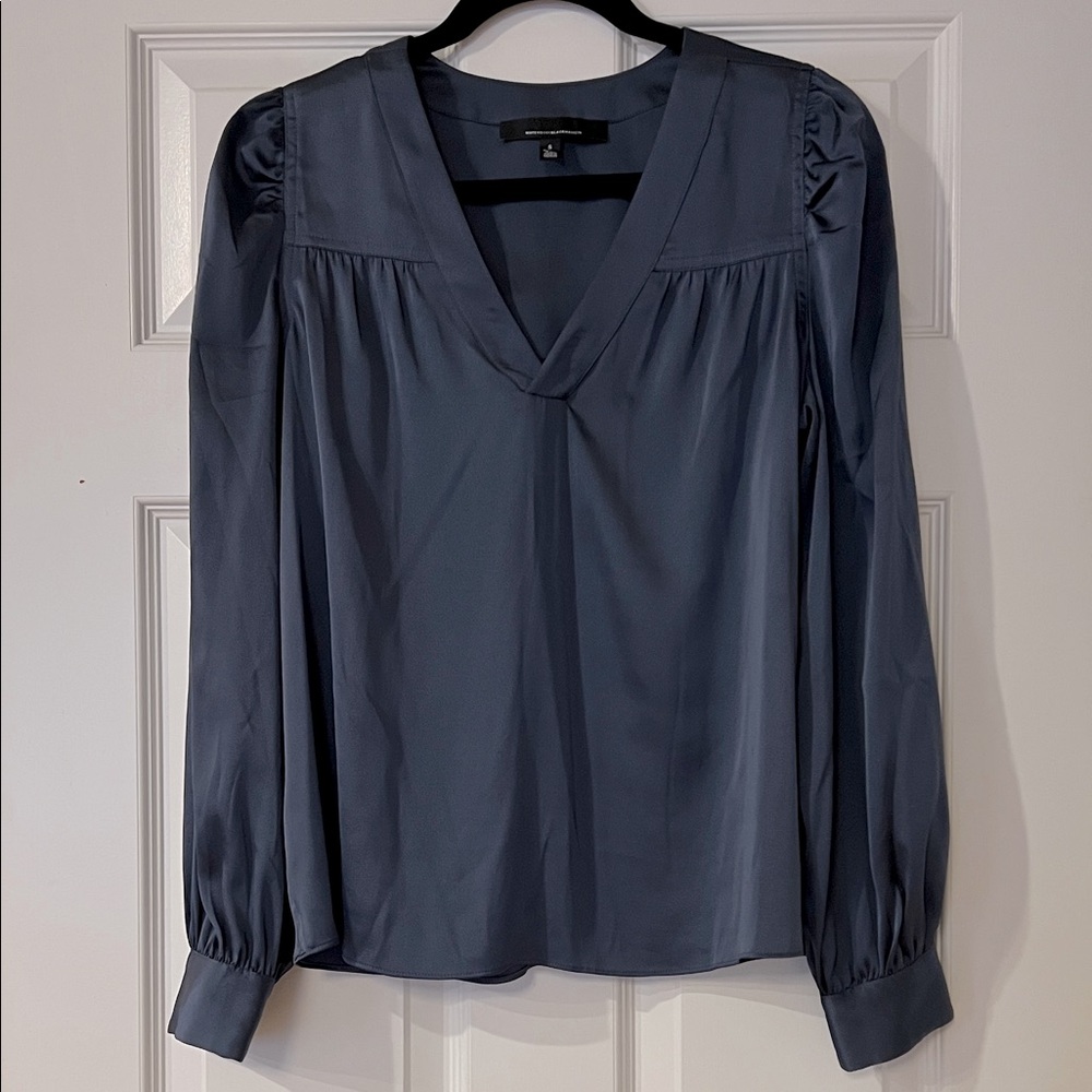 EUC White House Black Market Long Sleeve Blouse - Size S